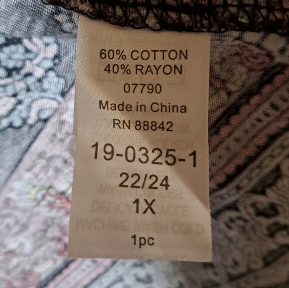 Chelsea Studio multicolor tunic/top boho style Size XL (22/24) - Picture 6 of 6